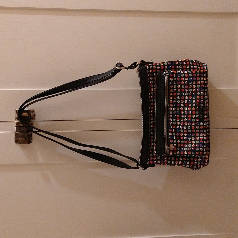 Relic black bubble printed vinyl bag